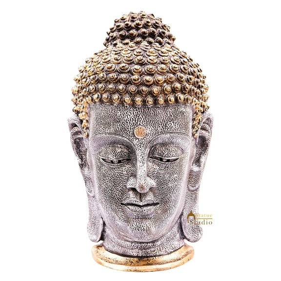 StatueStudio Buddha Head Statue For Home Dcor Resin Showpiece Gift Decoration Items