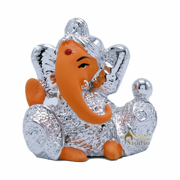StatueStudio Ganesha Statue Temple Decor Lord Ganesh Murti Religious Showpiece Ganpati Ido Decor and Office Table (2.5 X 1.5 X 2.5 Inch)