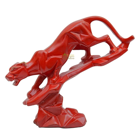 StatueStudio Panther Statue Abstract Resin Animal Showpiece for Living Room, Office Table and Home Décor Diwali Gift Item Wildlife Tiger Statue (9 X 3 X 8 Inch)