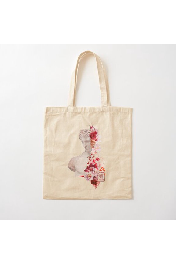 Statues Collection, Rose Edition Canvas Tote Bags, Reusable Shopping Bag