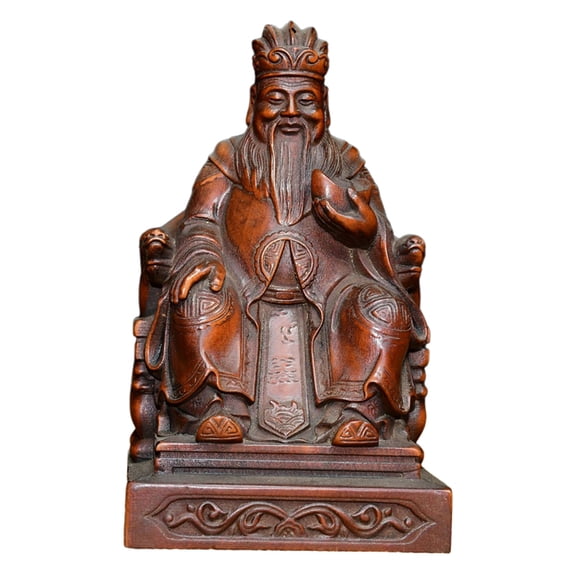 Statues Figures Wooden Prosperity Blessing Abundance Protection Harmony Felicity Plenitude Auspiciousness Gift Piano Collectible