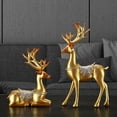 thumbnail image 1 of Statues for Home Decoration Figurines Sculptures Modern Deer Decorations Table Living Room Resin 2pcs Shelf Accents Bookshelf Fireplace Items , en 2Pcs C, 1 of 8