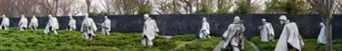 Statues of soldiers at a war memorial Korean War Memorial The Mall Washington DC USA Canvas Art - Panoramic Images (44 x 7)