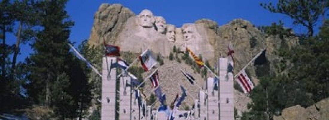 Statues on a mountain Mt Rushmore Mt Rushmore National Memorial South Dakota USA Canvas Art - Panoramic Images (18 x 7)