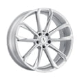 thumbnail image 1 of Status Mastadon 20X9 6X120 25Et 76.1Cb Silver W/ Brushed Machined Face Wheel, 1 of 3