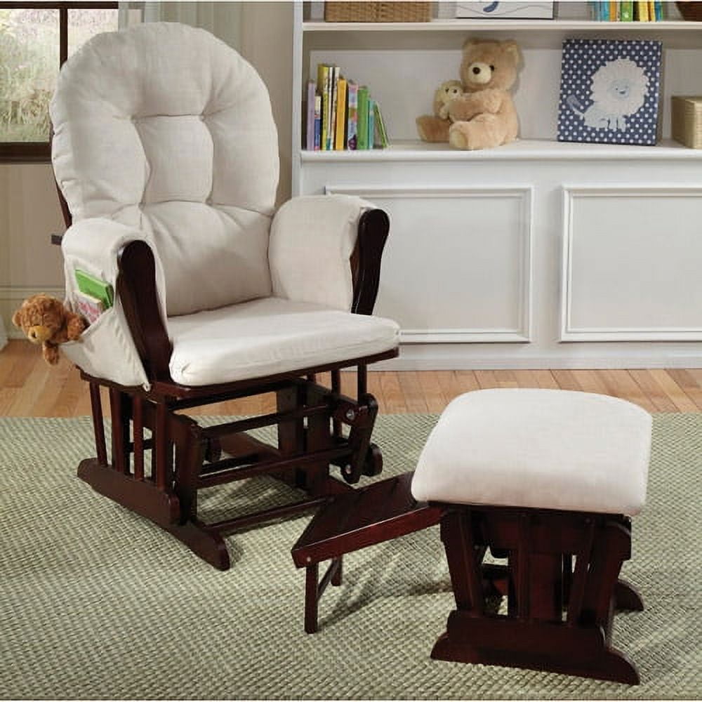 Status Roma Glider and Nursing Ottoman, Cherry/Beige