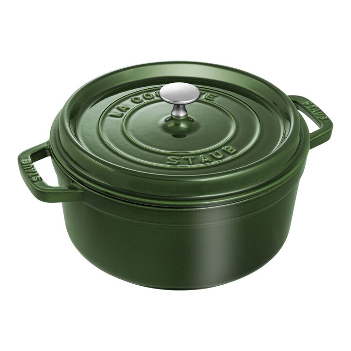 STAUB LA COCOTTE グリーン 24cm Staub 24cm Cast Iron Round Cocotte, Basil Green - Walmart.com