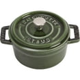 thumbnail image 1 of Staub Cast Iron 0.25-qt Mini Round Cocotte - Basil, 1 of 7