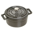thumbnail image 1 of Staub Cast Iron 0.25-qt Mini Round Cocotte - Graphite Grey, 1 of 9