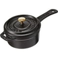 thumbnail image 1 of Staub Cast Iron 0.25-qt Mini Saucepan - Matte Black, Made in France, 1 of 5