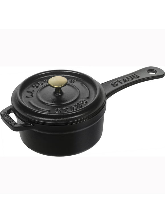 Staub Cast Iron 0.25-qt Mini Saucepan - Matte Black