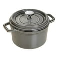 thumbnail image 1 of Staub Cast Iron 0.75-qt Round Cocotte - Graphite Grey, 1 of 9