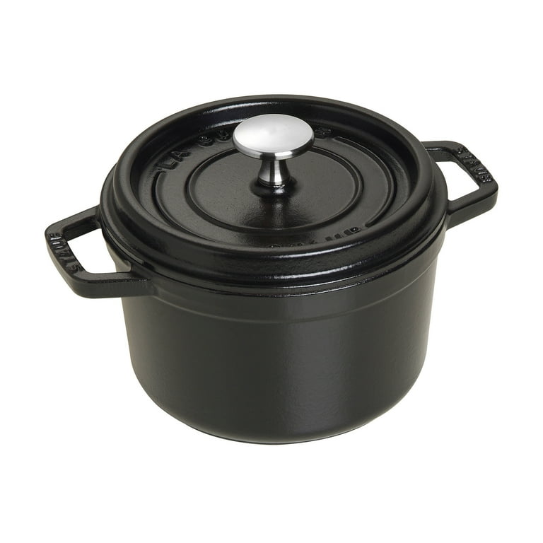 STAUB LA COCOTTE 22cm 黒 Staub Cast Iron 1.25-qt Round Cocotte - Matte Black - Walmart.com