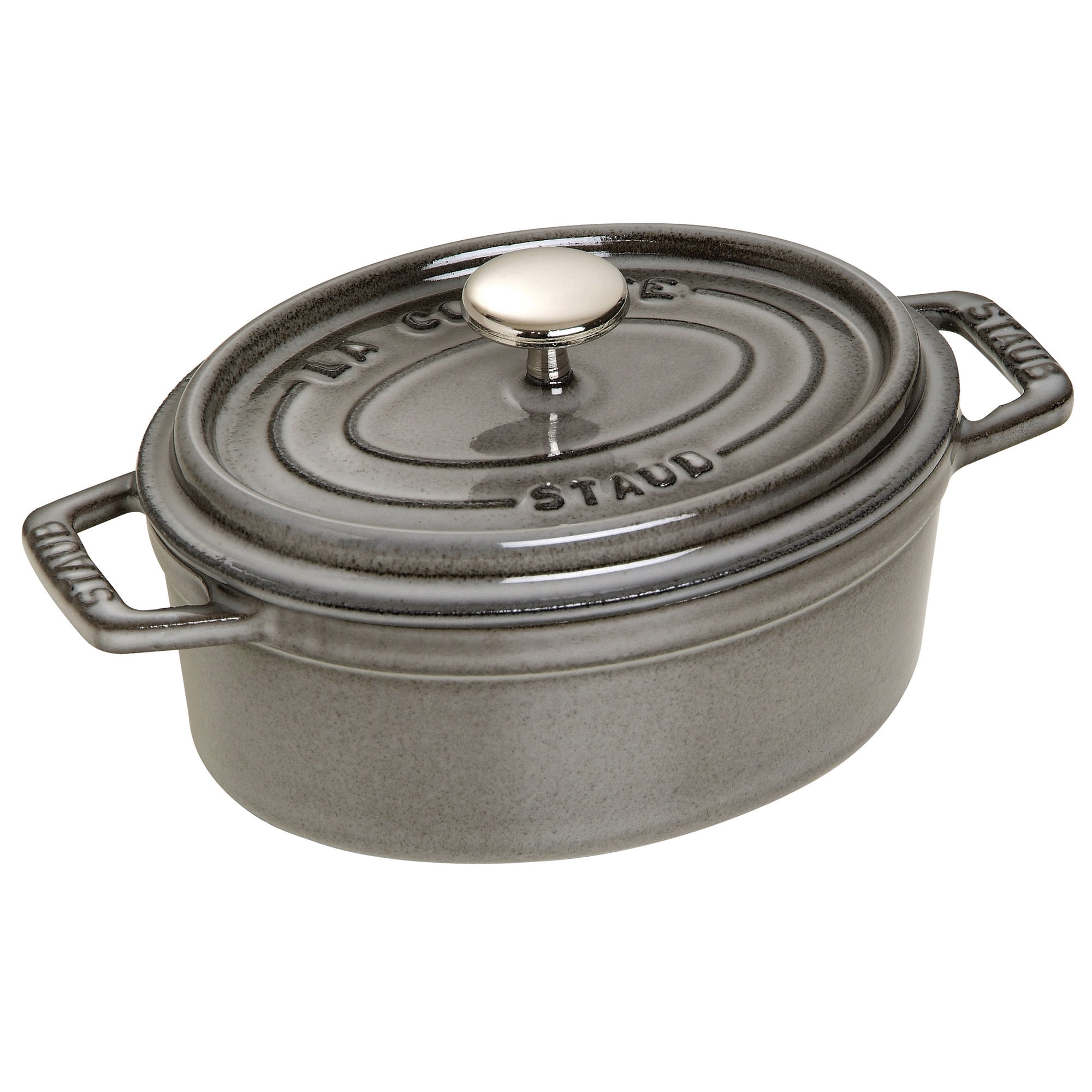 Cocotte oval cooking pot made of cast iron 15 cm /0,6 l, <<Black