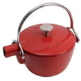 thumbnail image 1 of Staub Cast Iron 1-qt Round Tea Kettle - Cherry, 1 of 5
