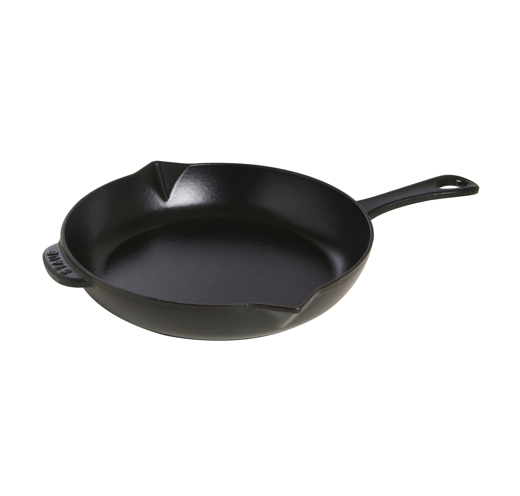 STAUB Cast Iron Pan with Lid 10-inch, 2.9 Quart Serves 2-3, Fry Pan, Cast  Iron Skillet, Wok, Made in France, Graphite Grey 