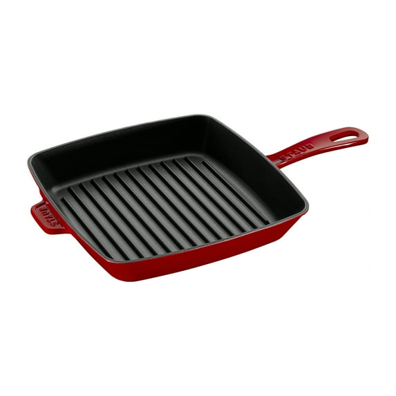 Staub Cast Iron 10-inch Square Grill Pan - Cherry