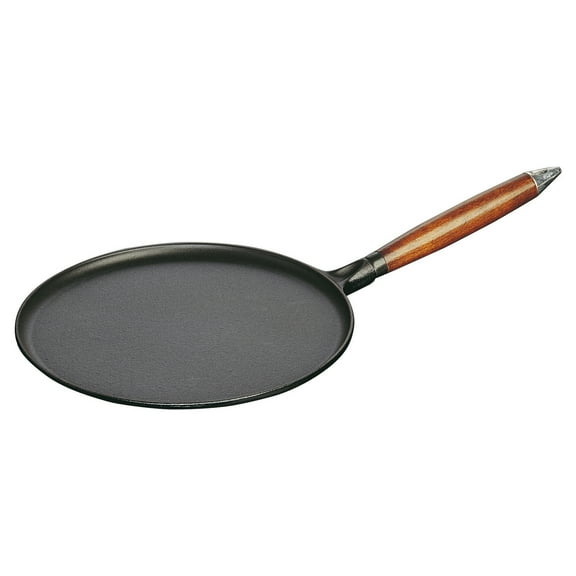 Staub Cast Iron 11" Crepe Pan with Spreader & Spatula - Matte Black