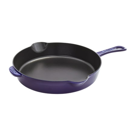 Staub Cast Iron 11-inch Traditional Skillet - Dark Blue - Dark Blue