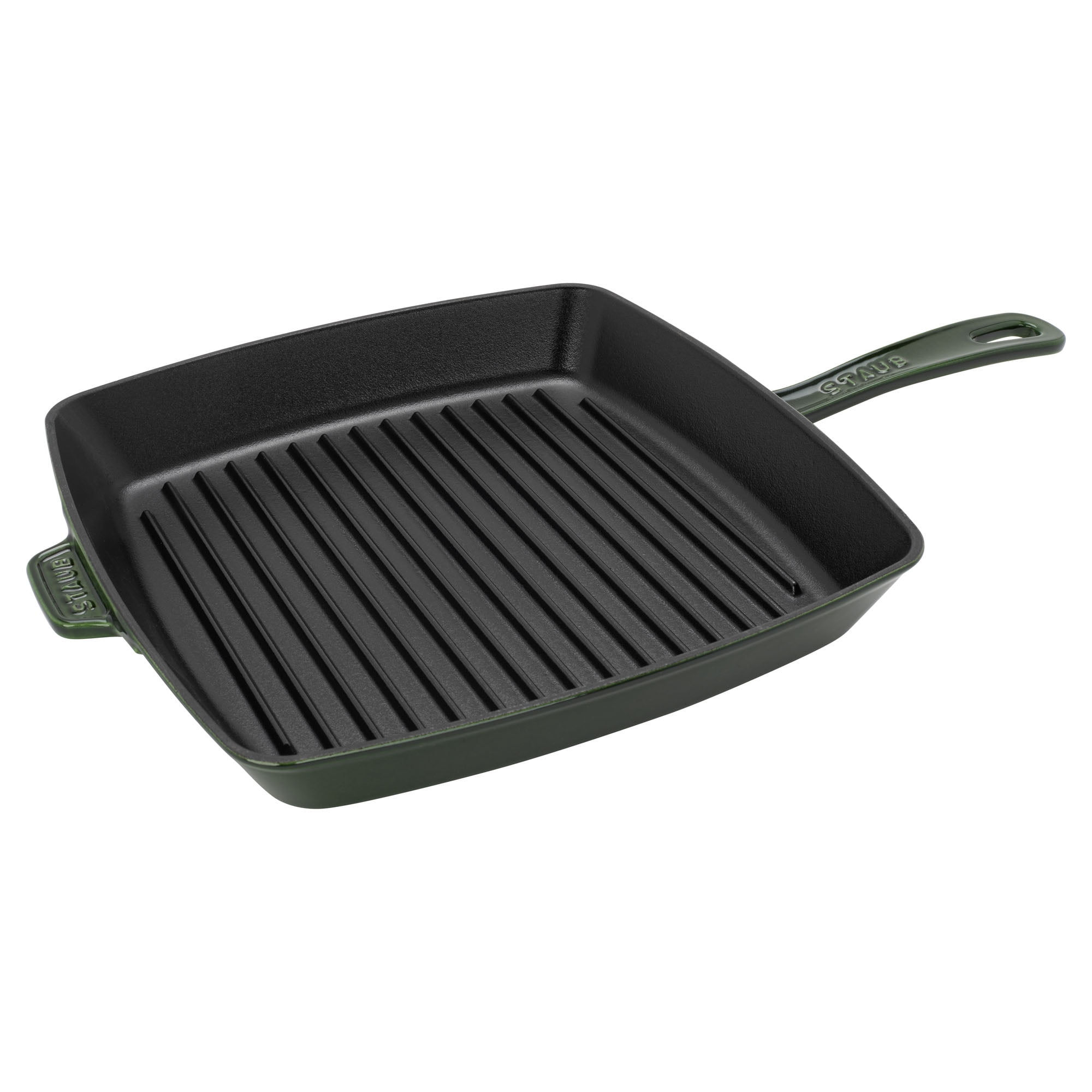 Staub 12-inch Basil Green Cast Iron Square Grill Pan