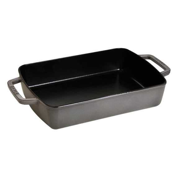 Staub Cast Iron 12" x 8" Roasting Pan - Graphite Grey