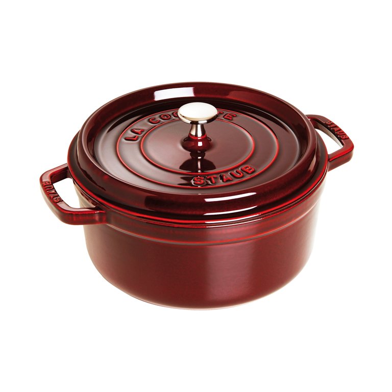 値下げ!STAUB LA COCOTTE STB-9718-000 Staub Cast Iron 13.25-qt Round Cocotte - Grenadine - Walmart.com