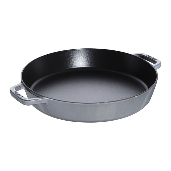 Staub Cast Iron 13" Double Handle Fry Pan - Graphite Grey