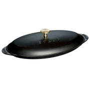 Staub Cast Iron 14.5" x 8" Covered Fish Pan - Matte Black