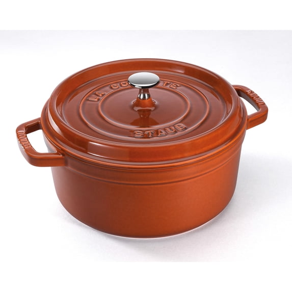 Staub Cast Iron 2.75-qt Round Cocotte - Burnt Orange
