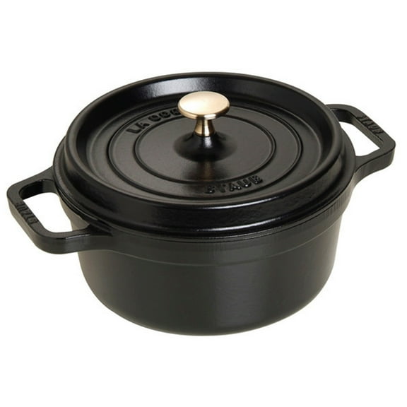Staub Cast Iron 2.75-qt Round Cocotte - Matte Black