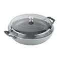 thumbnail image 1 of Staub Cast Iron 3.5-qt Braiser with Glass Lid - Graphite Grey, 1 of 11