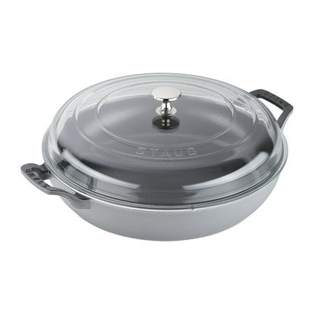 Staub Cast Iron 3.5-qt Braiser with Glass Lid - Graphite Grey - Graphie Grey