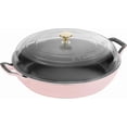thumbnail image 1 of Staub Cast Iron 3.5-qt Braiser with Glass Lid - Peony, 1 of 7
