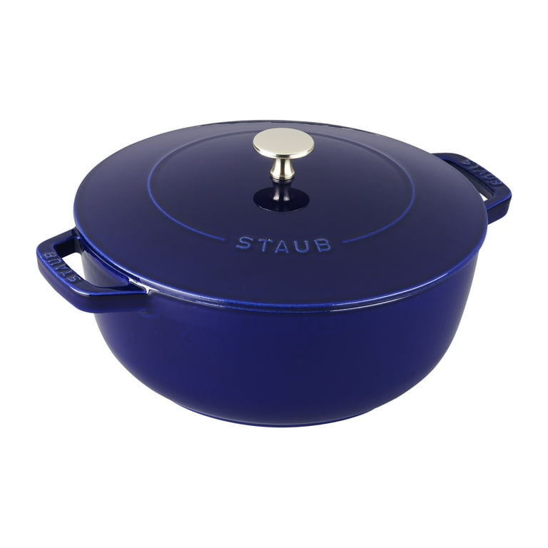  Staub Cast Iron 9-qt Round Cocotte - Dark Blue, Made in France: Dutch  Ovens: Home & Kitchen