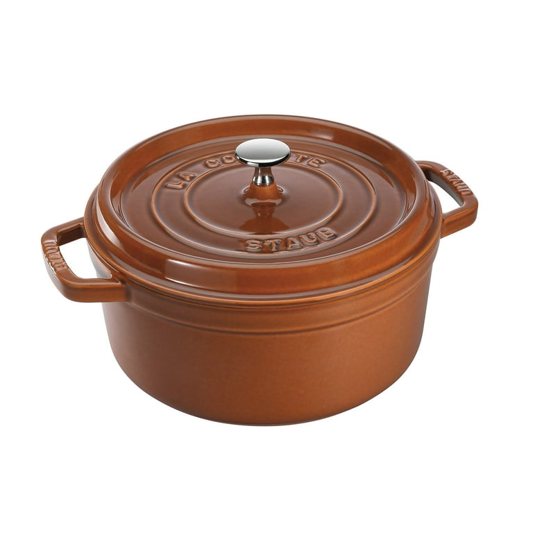 Staub Cast Iron 4-qt Round Cocotte - Burnt Orange - Walmart.com