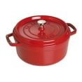 thumbnail image 1 of Staub Cast Iron 4-qt Round Cocotte - Cherry, 1 of 12