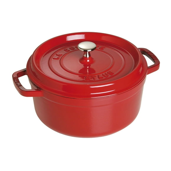 Staub Cast Iron 4-qt Round Cocotte - Cherry
