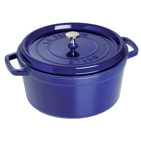 Staub Cast Iron 5.5-qt Round Cocotte - Dark Blue - Dark Blue