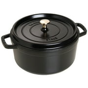 Staub Cast Iron 5.5-qt Round Cocotte - Matte Black