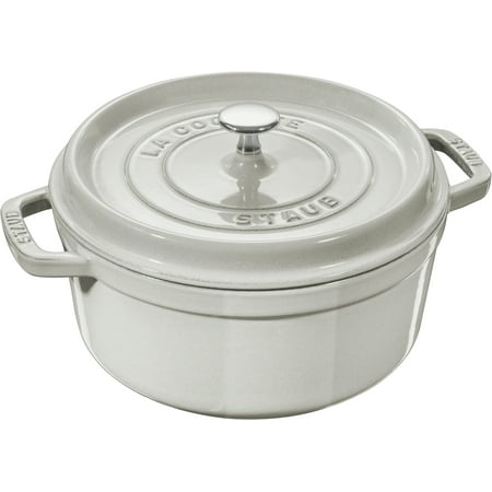 Staub - Cast Iron 5.5-qt Round Cocotte - White Truffle