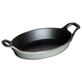 thumbnail image 1 of Staub Cast Iron 5.5" x 3.8" Mini Oval Gratin Baking Dish - Graphite Grey, 1 of 4
