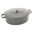 thumbnail image 1 of Staub Cast Iron 6.25-qt Shallow Oval Dutch Oven - Graphite, 1 of 7