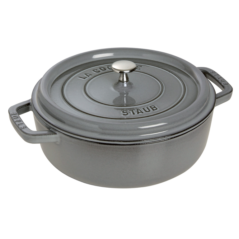 Staub 6-Quart Matte Black Shallow Round Dutch Oven