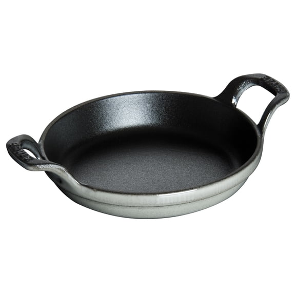 Staub Cast Iron 7.5" Round Gratin Baking Dish - Graphite Grey