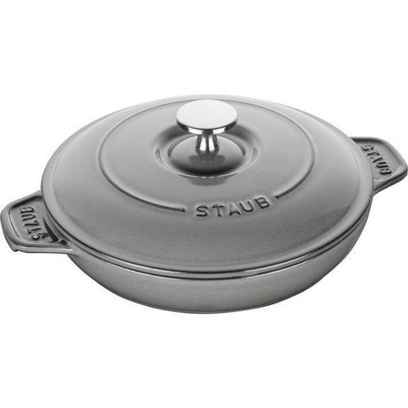 Staub Cast Iron 7.9" Round Covered Baking Dish - Graphite Grey