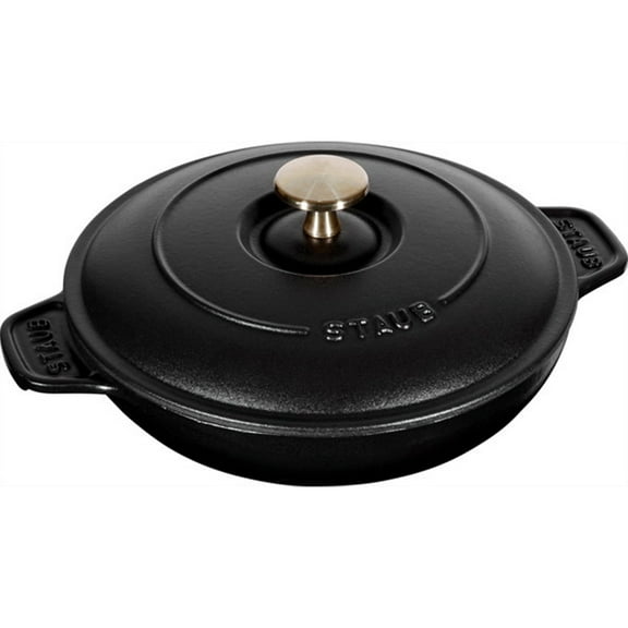 Staub Cast Iron 7.9" Round Covered Baking Dish - Matte Black