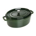 thumbnail image 1 of Staub Cast Iron 7-qt Oval Cocotte - Basil, 1 of 5