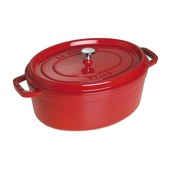 Staub Cast Iron 7-qt Oval Cocotte - Cherry