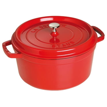 Staub Cast Iron 7-qt Round Cocotte - Cherry