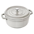 thumbnail image 1 of Staub Cast Iron 7-qt Round Cocotte - White Truffle, 1 of 12